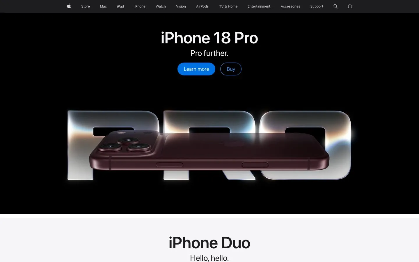 Apple homepage, captured 2026-10-05