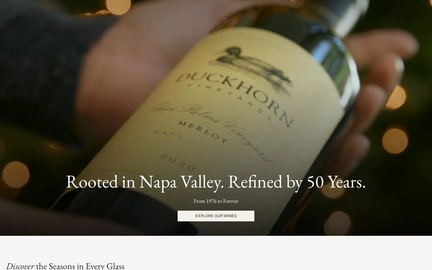 Duckhorn Vineyards homepage at 1440x900, captured 2026-10-06