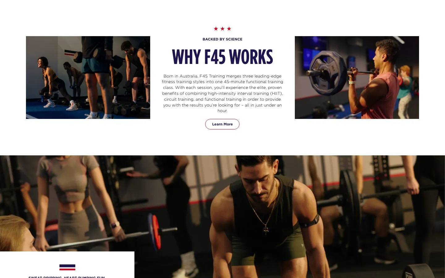 F45 Training homepage at 1440x900, captured 2026-10-06