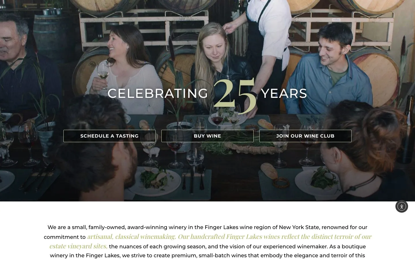Ravines Wine Cellars homepage at 1440x900, captured 2026-10-06