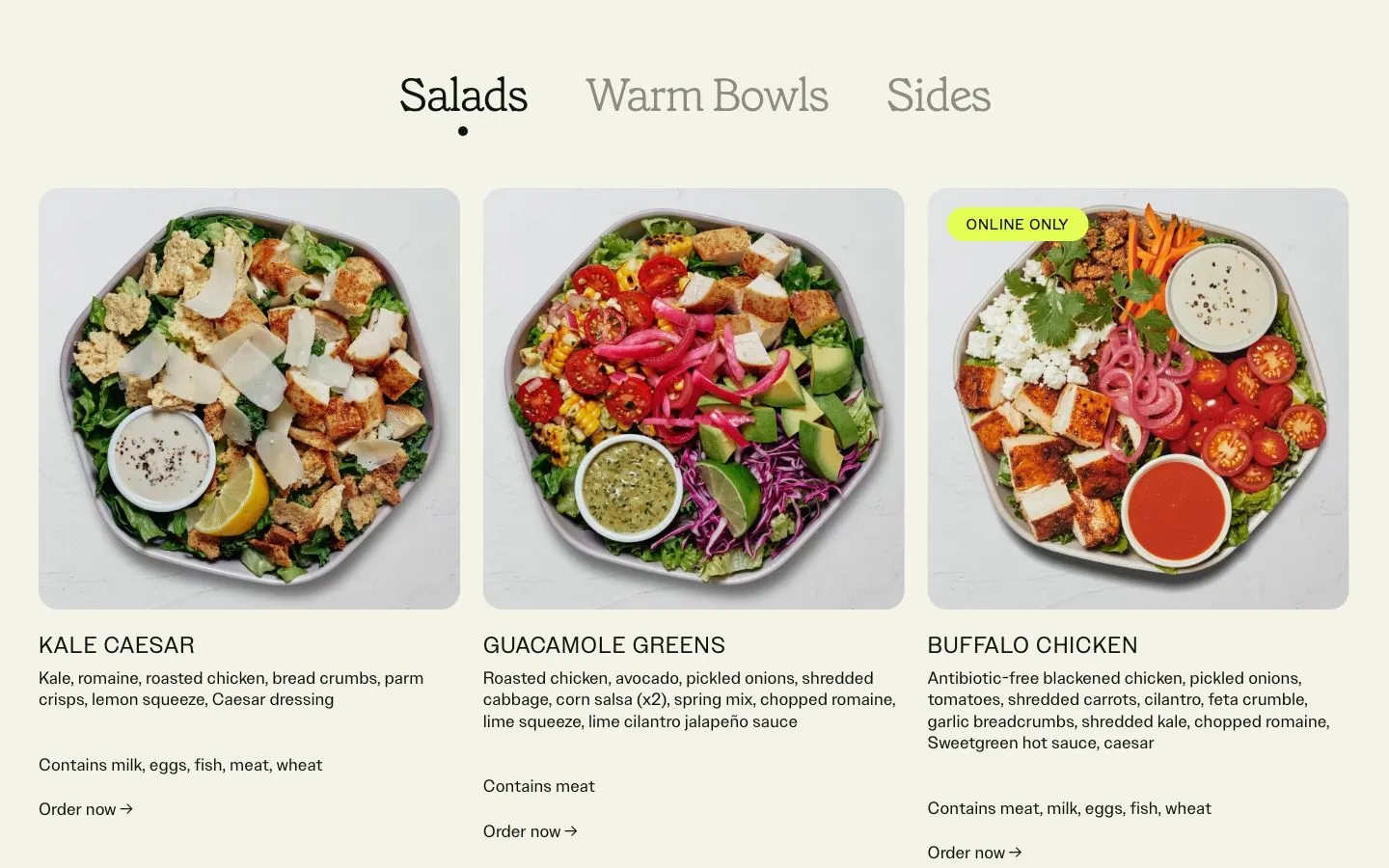 Sweetgreen homepage at 1440x900, captured 2026-10-06